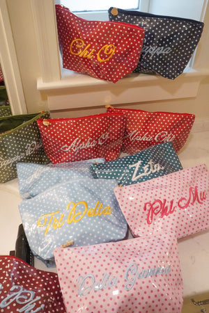 Sorority Greek Clear Coat Toiletry Bag by KenzKustomz product view 2