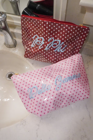 Sorority Greek Clear Coat Toiletry Bag by KenzKustomz product view 7