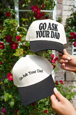 Go Ask Your Dad. Vintage Trucker Hat by KenzKustomz, Southern lifestyle apparel detail photo 5