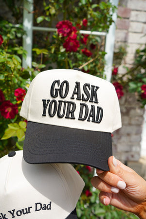 Go Ask Your Dad. Vintage Trucker Hat by KenzKustomz, Southern lifestyle apparel detail photo 10