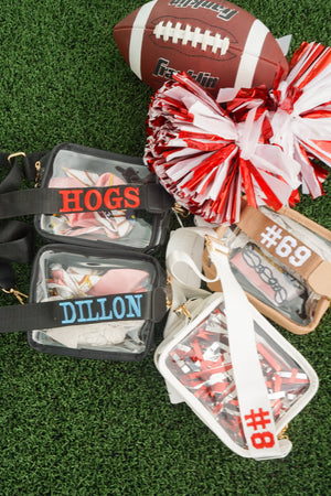 Clear Gameday + Concert Purse | Customizable detail view by KenzKustomz