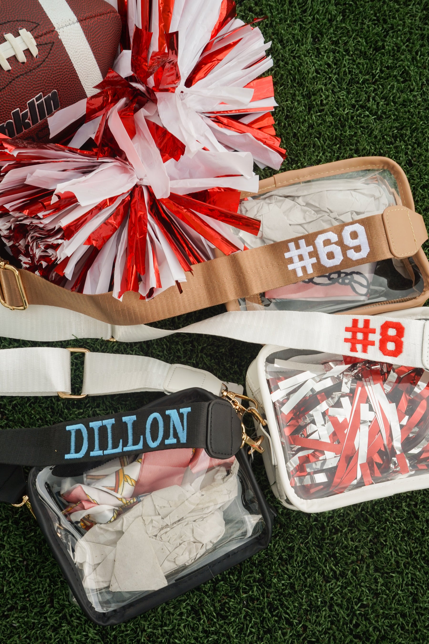 Clear Gameday + Concert Purse | Customizable detail view by KenzKustomz