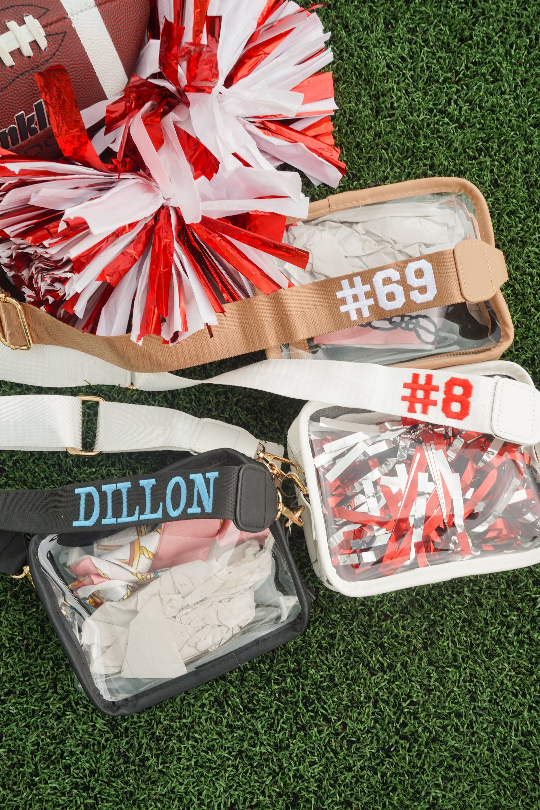 Clear Gameday + Concert Purse | Customizable detail view by KenzKustomz