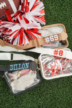 Clear Gameday + Concert Purse | Customizable detail view by KenzKustomz