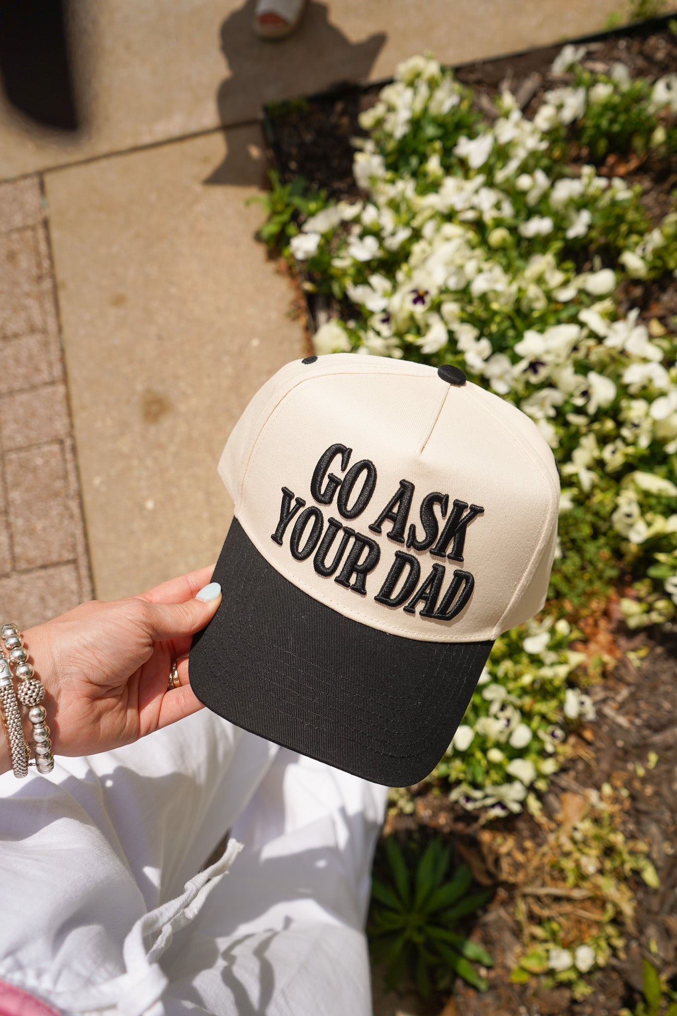 Go Ask Your Dad. Vintage Trucker Hat by KenzKustomz, Southern lifestyle apparel detail photo 13
