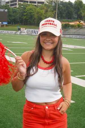 I Hate Football Trucker Hat by KenzKustomz — product view 4