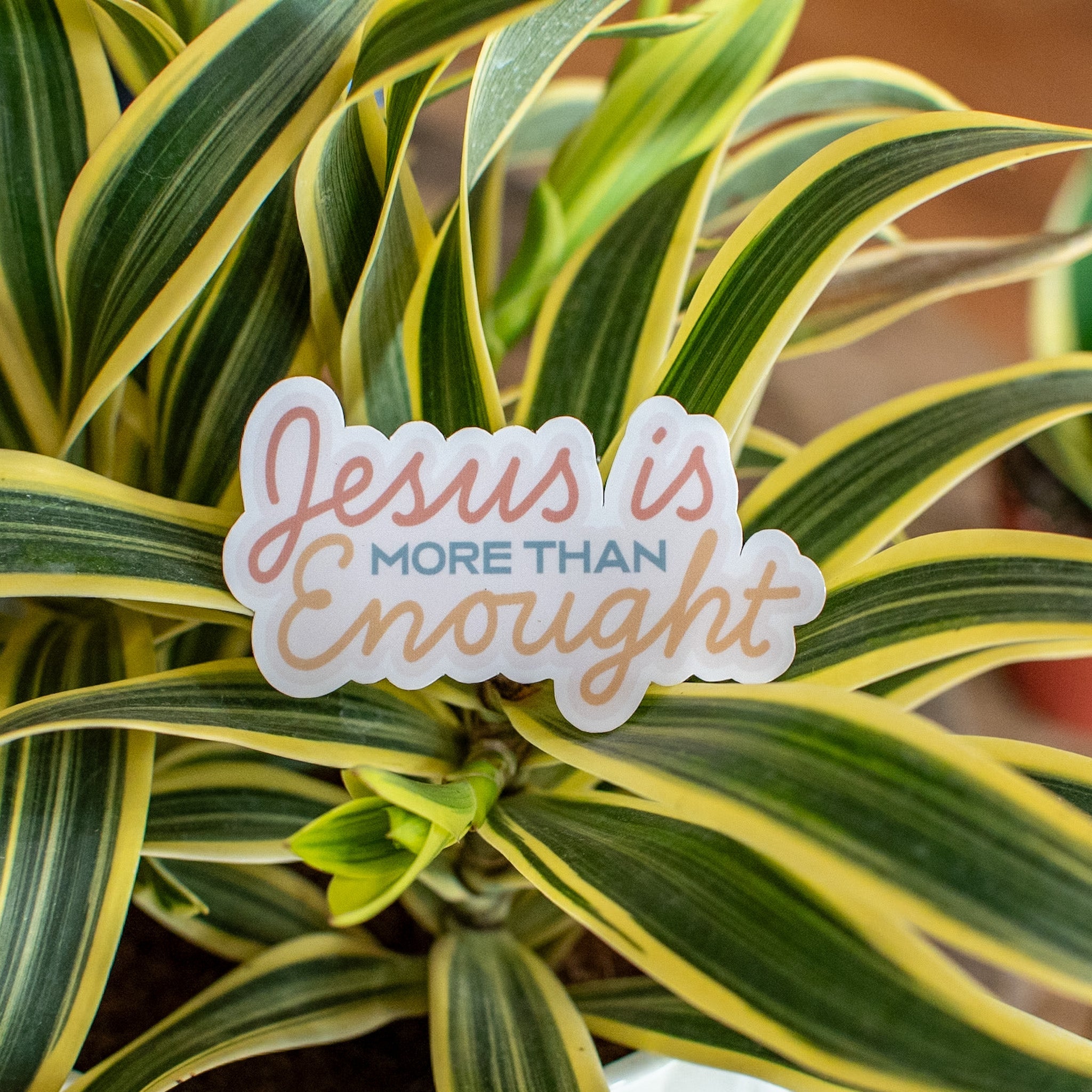Jesus is More Than Enough - Sticker by Still Magnolia, vinyl decal detail photo 2