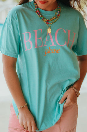 Beach Please Tee by Southern Bliss Company, Southern lifestyle apparel detail photo 3