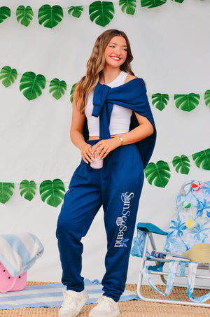 Sun Sea Sand Navy Joggers by Southern Bliss Company, clothing detail photo 3