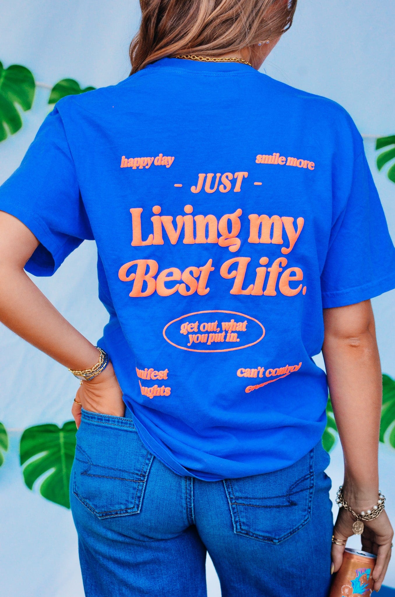 Living My Best Life Tee by Southern Bliss Company, Southern lifestyle apparel detail photo 6