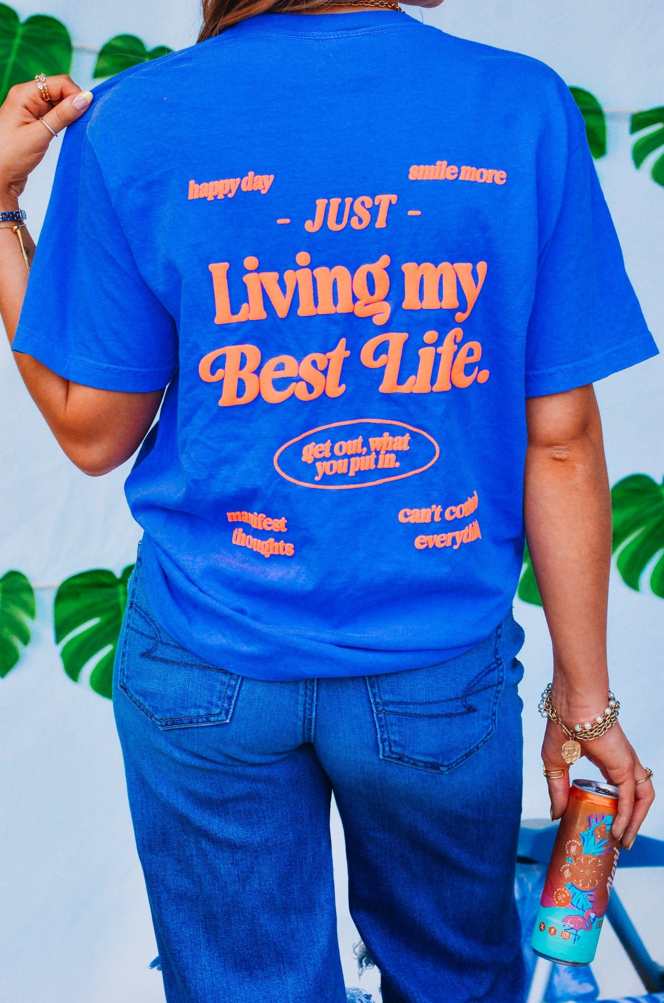 Living My Best Life Tee by Southern Bliss Company, Southern lifestyle apparel detail photo 7