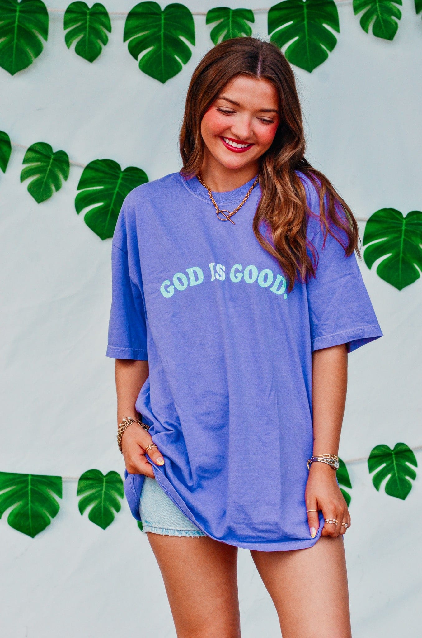 God is Good All The Time Tee by Southern Bliss Company, Southern lifestyle apparel detail photo 3