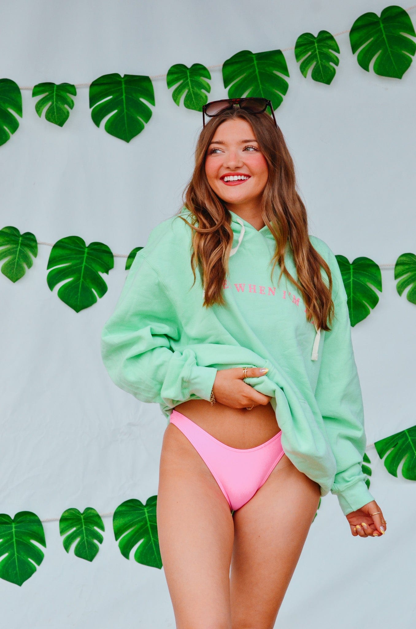 Nicer When I’m Tan Hoodie by Southern Bliss Company, Southern lifestyle apparel detail photo 15