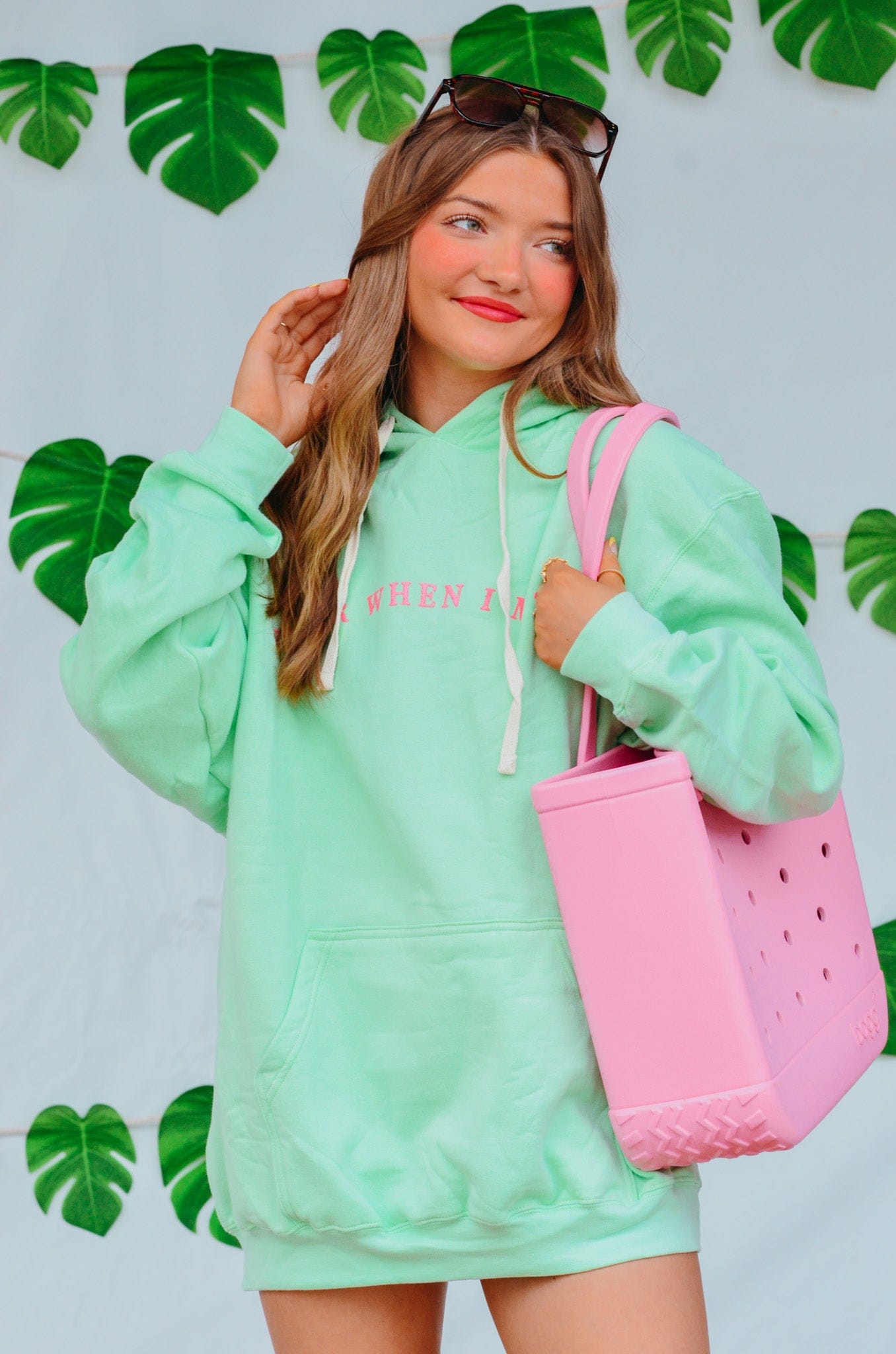 Nicer When I’m Tan Hoodie by Southern Bliss Company, Southern lifestyle apparel detail photo 11