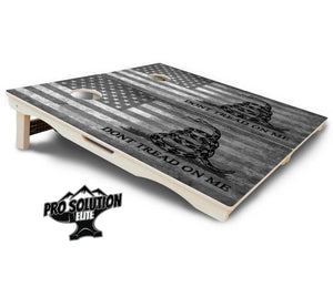 DTOM B&W Flag Cornhole Boards - Pro Solution Elite Series by Cornhole Solutions, custom cornhole board detail photo 5