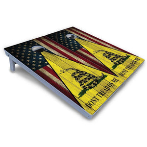 DTOM Rustic Triangle Cornhole Boards - All Weather Series by Cornhole Solutions, custom cornhole board detail photo 3
