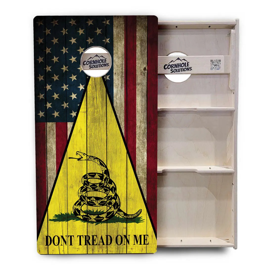DTOM Rustic Triangle Cornhole Boards - Professional Tournament Series by Cornhole Solutions, custom cornhole board detail photo 3