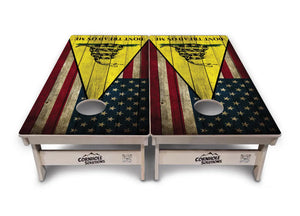 DTOM Rustic Triangle Cornhole Boards - Professional Tournament Series by Cornhole Solutions, custom cornhole board detail photo 5