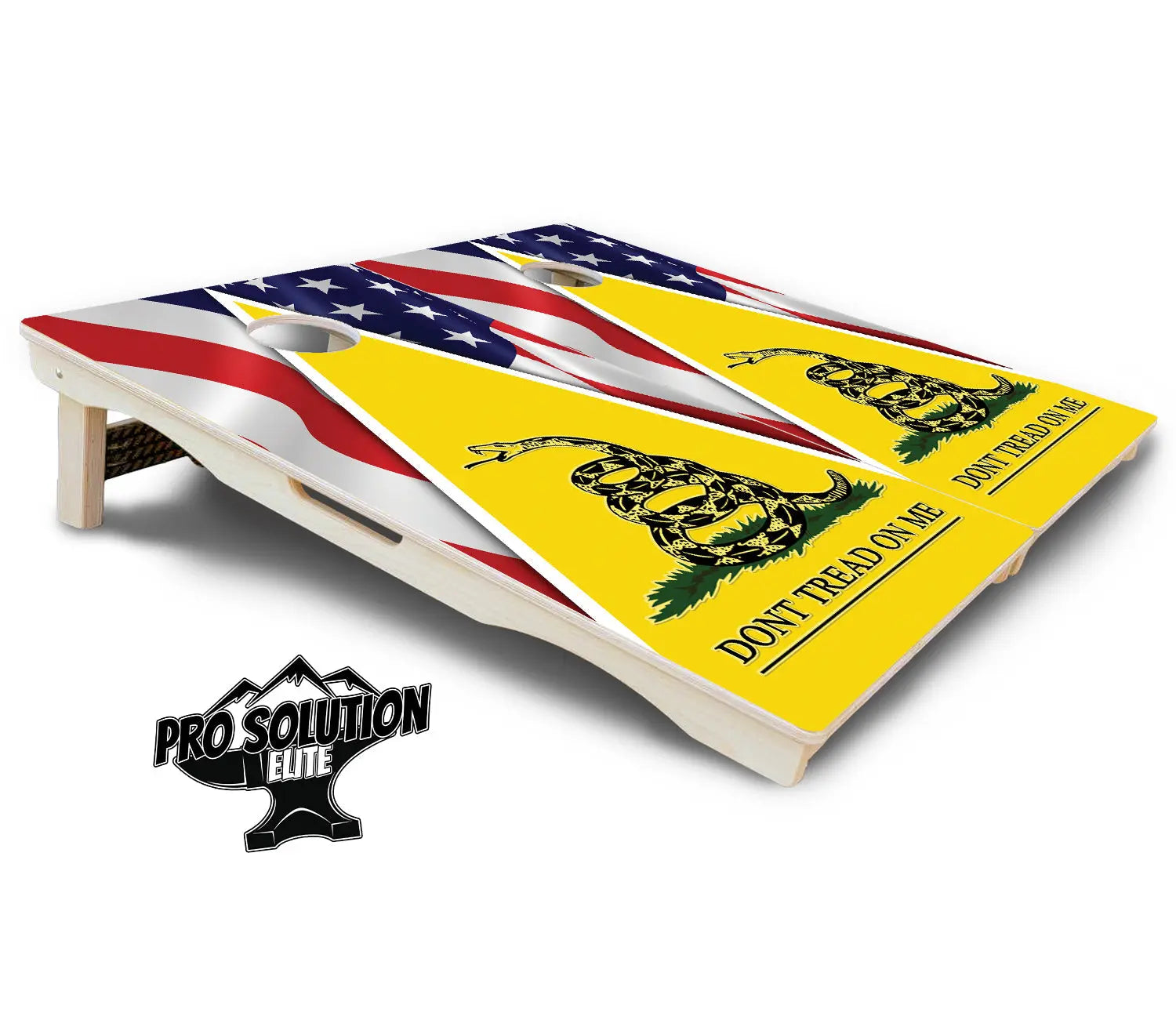 DTOM Yellow Triangle Cornhole Boards - Pro Solution Elite Series by Cornhole Solutions, custom cornhole board detail photo 5