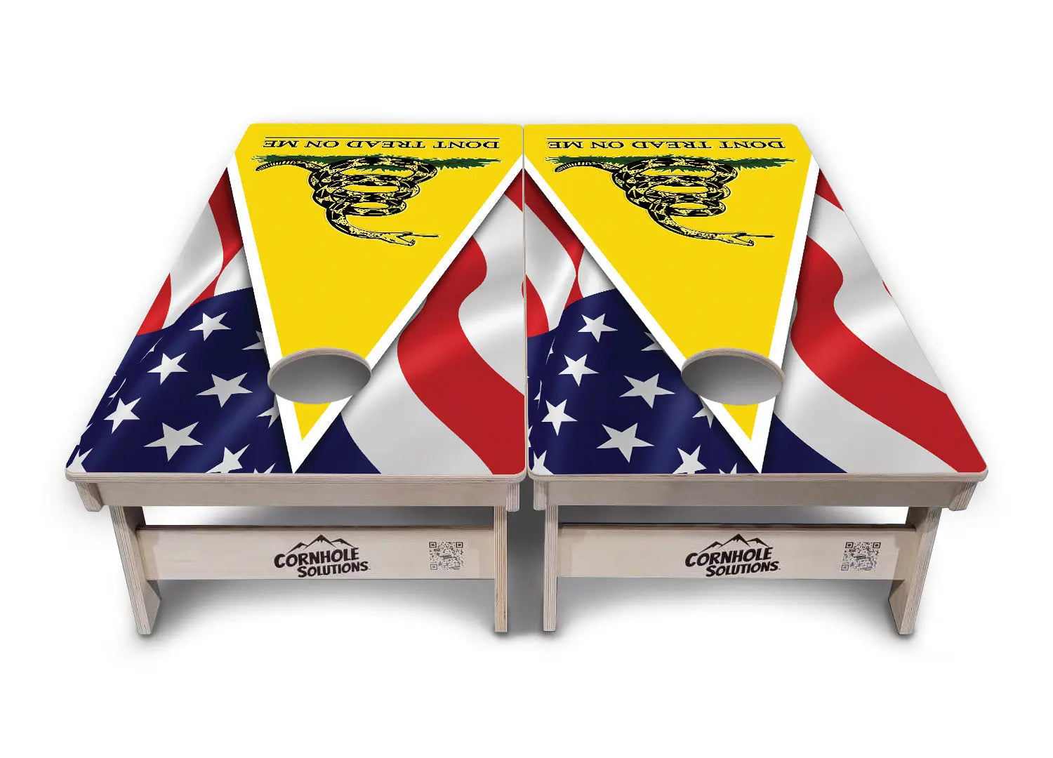 DTOM Yellow Triangle Cornhole Boards - Professional Tournament Series by Cornhole Solutions, custom cornhole board detail photo 2
