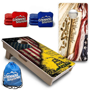 DTOM & WTP - Mini or Vacation Size Cornhole Boards by Cornhole Solutions, custom cornhole board main product photo