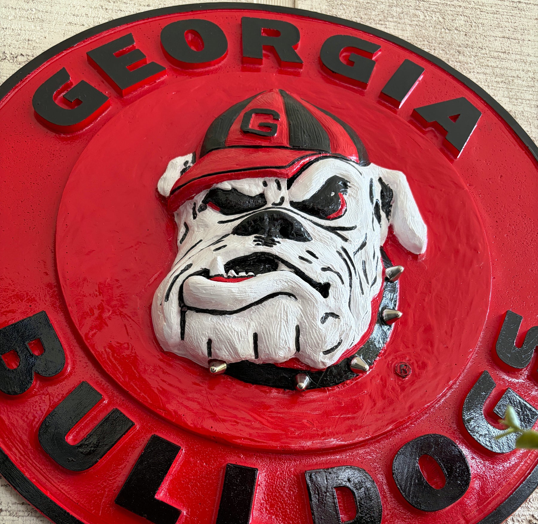 Georgia Bulldogs 3D Wall Sign with Spiked Collar alternate view 8