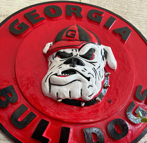 Georgia Bulldogs 3D Wall Sign with Spiked Collar alternate view 8