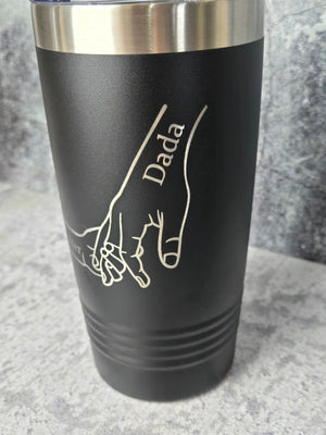 Dad Fist Bump Kids Names by EverLee Creations, custom tumbler detail photo 9
