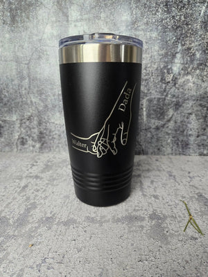Dad Fist Bump Kids Names by EverLee Creations, custom tumbler detail photo 11