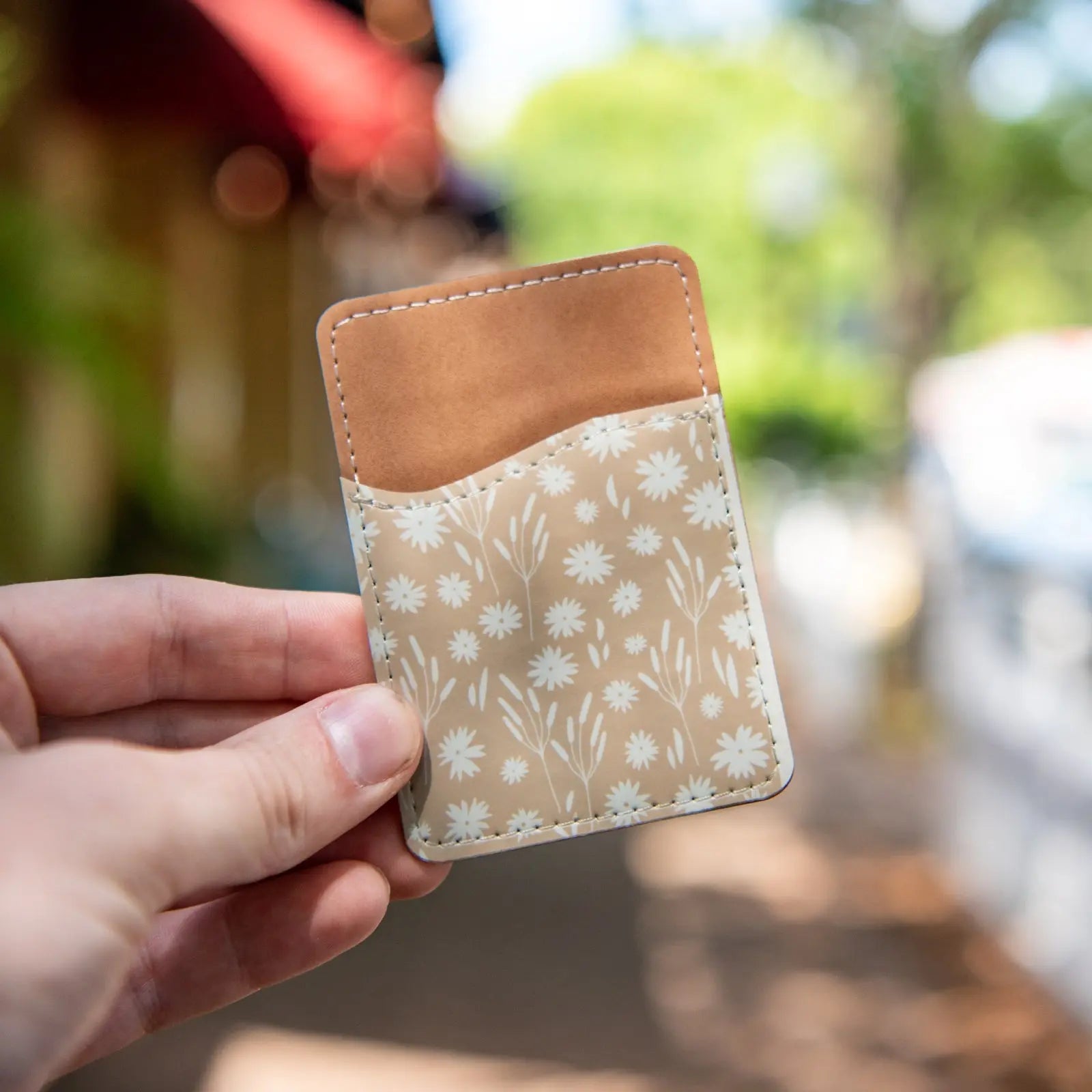 Daisy Daydream Pattern - Phone Wallet by Still Magnolia, handmade leather goods main product photo