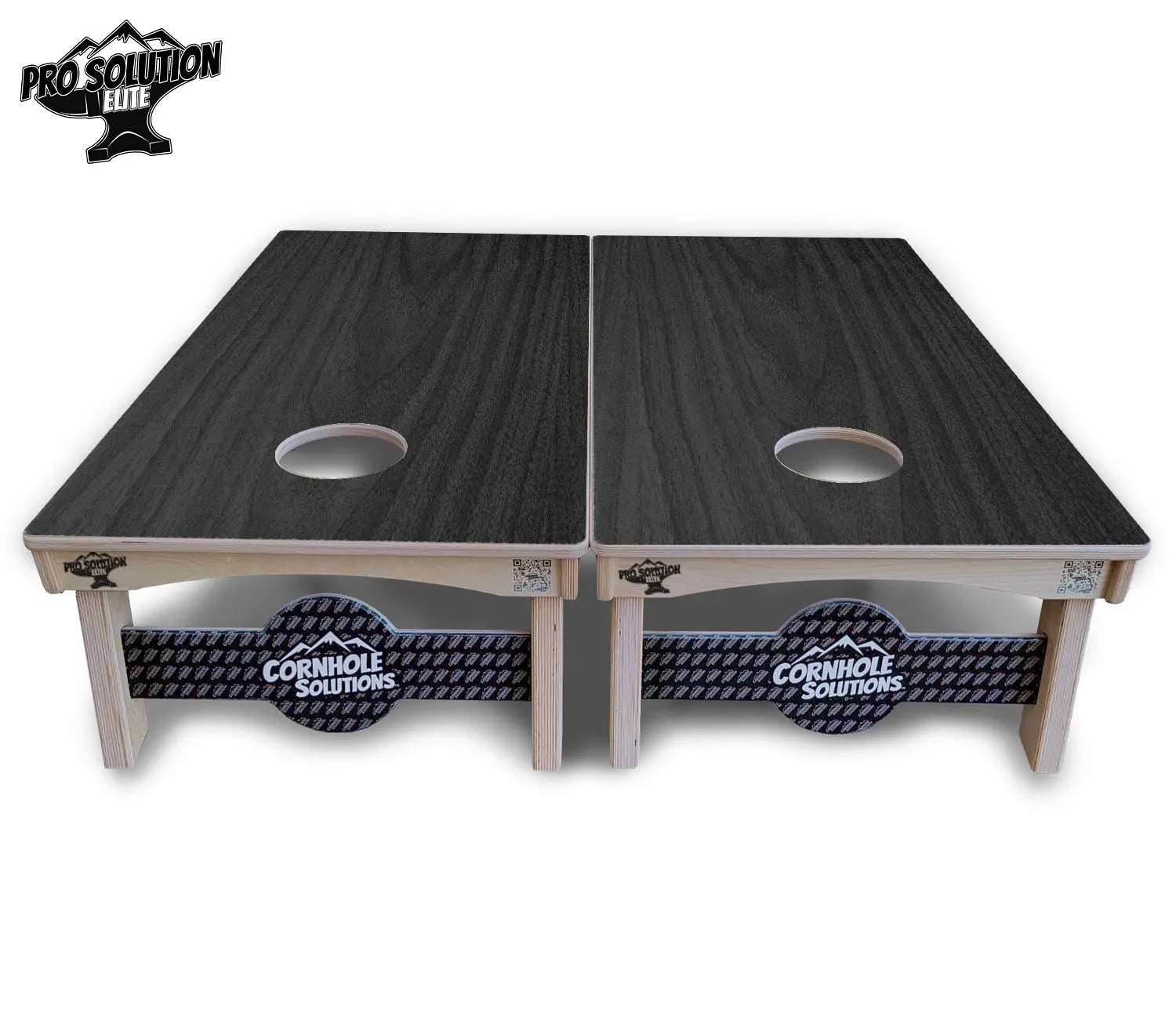 Dark Grey Wood Cornhole Boards - Pro Solution Elite Series by Cornhole Solutions, custom cornhole board detail photo 3