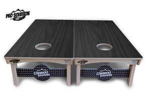 Dark Grey Wood Cornhole Boards - Pro Solution Lite Series by Cornhole Solutions, custom cornhole board detail photo 2