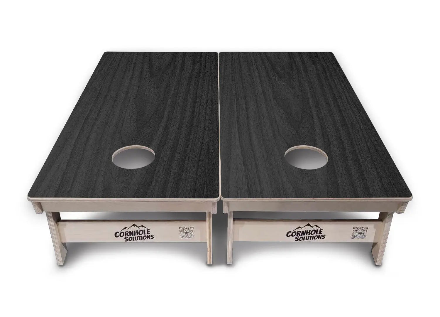 Dark Grey Wood Cornhole Boards - Professional Tournament Series by Cornhole Solutions, custom cornhole board detail photo 2