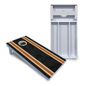 Dark Wood Cornhole Boards - All Weather Series by Cornhole Solutions, custom cornhole board main product photo
