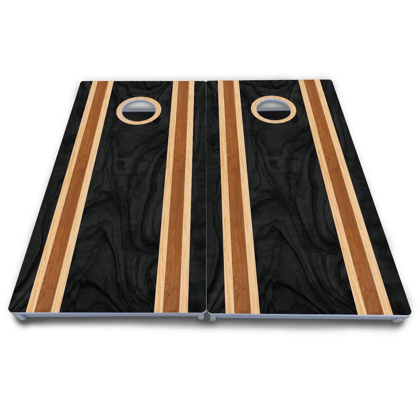 Dark Wood Cornhole Boards - All Weather Series by Cornhole Solutions, custom cornhole board detail photo 4