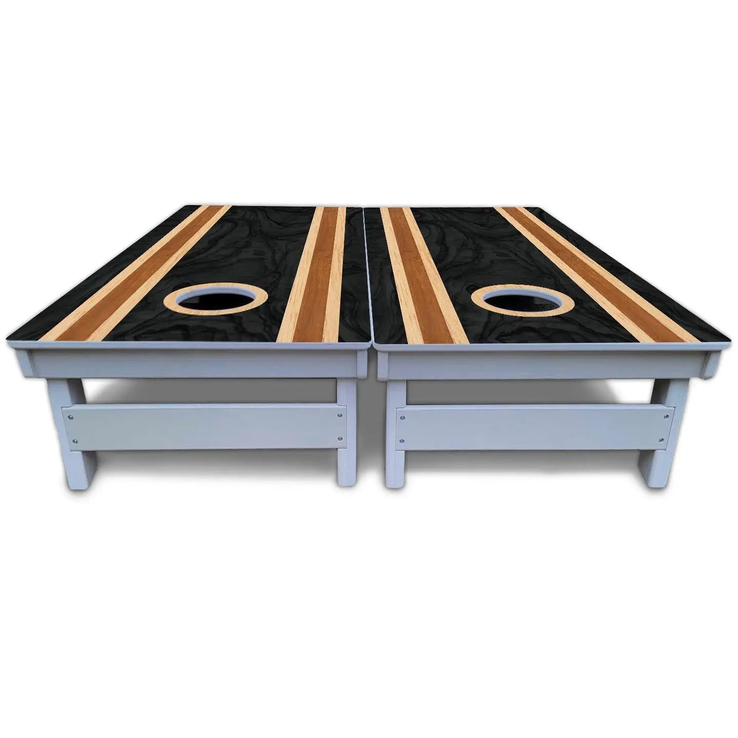 Dark Wood Cornhole Boards - All Weather Series by Cornhole Solutions, custom cornhole board detail photo 6