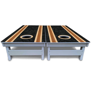 Dark Wood Cornhole Boards - All Weather Series by Cornhole Solutions, custom cornhole board detail photo 6