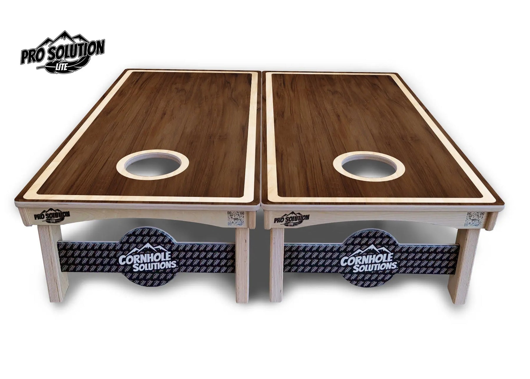 Dark Wood Cornhole Boards - Pro Solution Lite Series by Cornhole Solutions, custom cornhole board detail photo 2