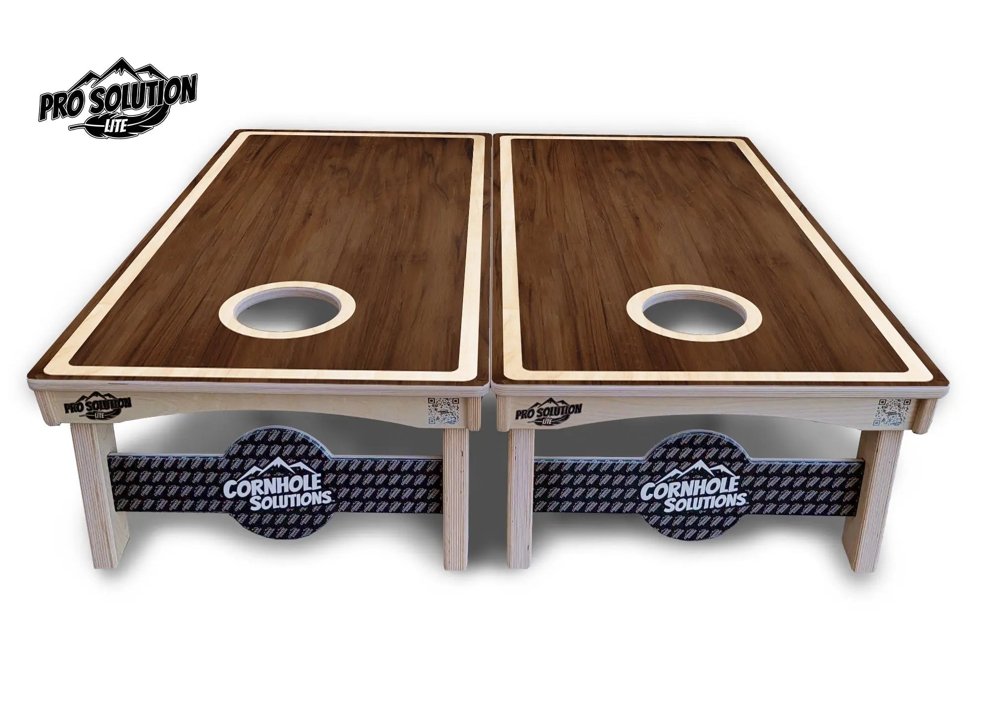Dark Wood Cornhole Boards - Pro Solution Lite Series by Cornhole Solutions, custom cornhole board detail photo 2