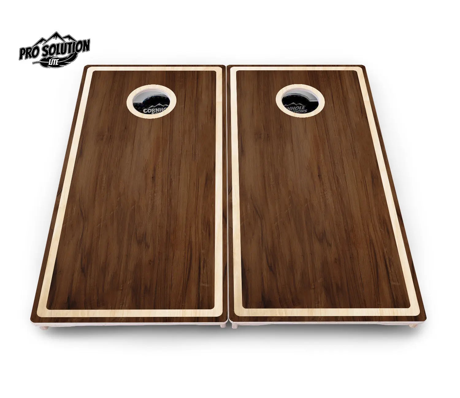 Dark Wood Cornhole Boards - Pro Solution Lite Series by Cornhole Solutions, custom cornhole board detail photo 3