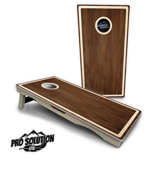 Dark Wood Cornhole Boards - Pro Solution Lite Series by Cornhole Solutions, custom cornhole board detail photo 4