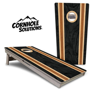 Dark Wood Cornhole Boards - Professional Tournament Series by Cornhole Solutions, custom cornhole board main product photo