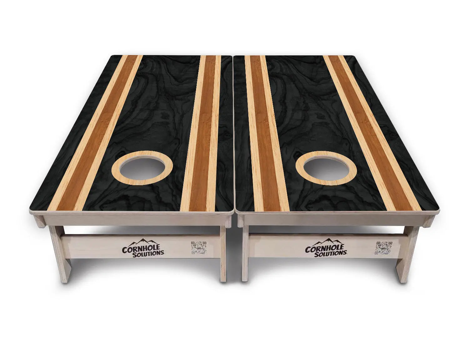 Dark Wood Cornhole Boards - Professional Tournament Series by Cornhole Solutions, custom cornhole board detail photo 2