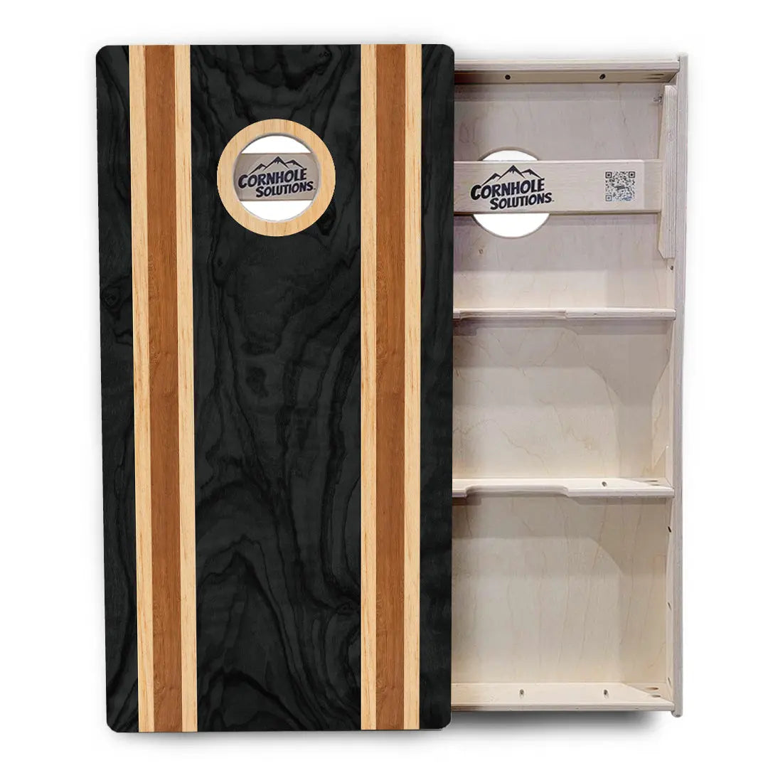 Dark Wood Cornhole Boards - Professional Tournament Series by Cornhole Solutions, custom cornhole board detail photo 3
