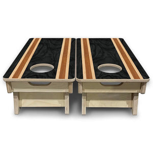 Dark Wood Stripe - Mini or Vacation Size Cornhole Boards by Cornhole Solutions, custom cornhole board detail photo 4