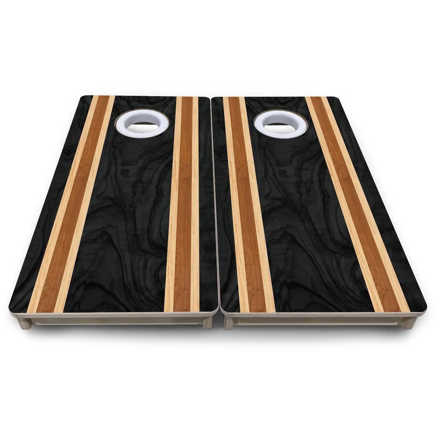 Dark Wood Stripe - Mini or Vacation Size Cornhole Boards by Cornhole Solutions, custom cornhole board detail photo 8