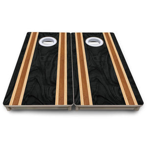 Dark Wood Stripe - Mini or Vacation Size Cornhole Boards by Cornhole Solutions, custom cornhole board detail photo 8