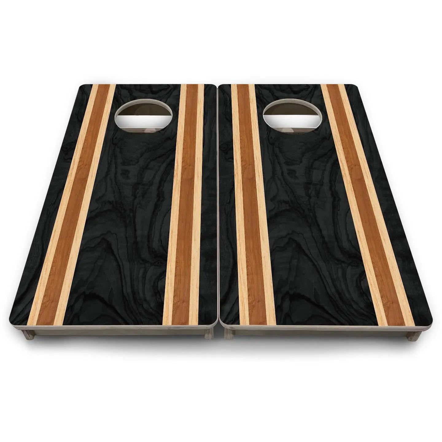 Dark Wood Stripe - Mini or Vacation Size Cornhole Boards by Cornhole Solutions, custom cornhole board detail photo 9