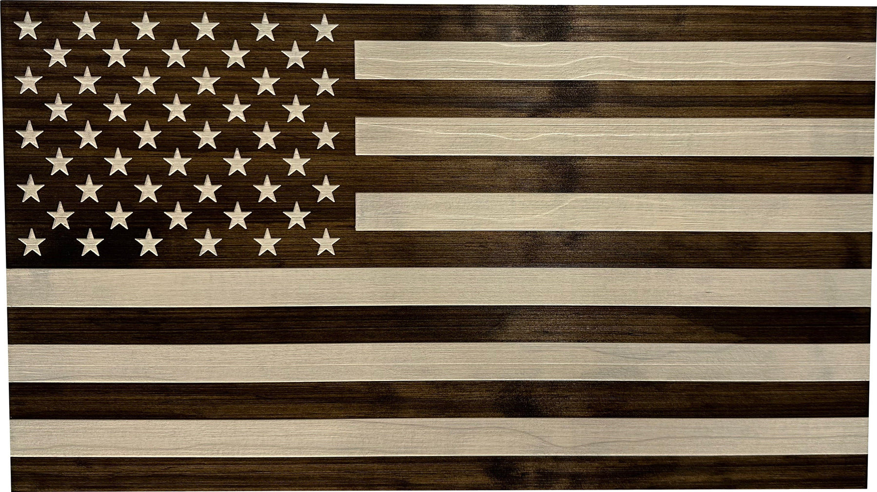 American Flag Decorative & Secure Wall-Mounted Gun Cabinet (Dark Walnut) by Bellewood Designs, Southern home decor detail photo 3