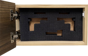 American Flag Decorative & Secure Wall-Mounted Gun Cabinet (Dark Walnut) by Bellewood Designs, Southern home decor detail photo 6
